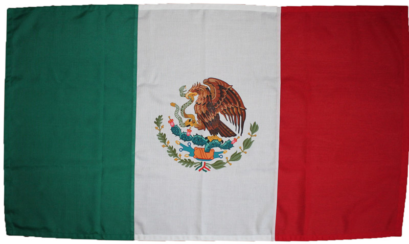 21x18in 53x46cm Flag of Mexico (woven MoD fabric)